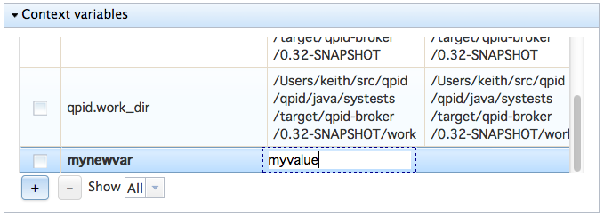 Editing Context Variables